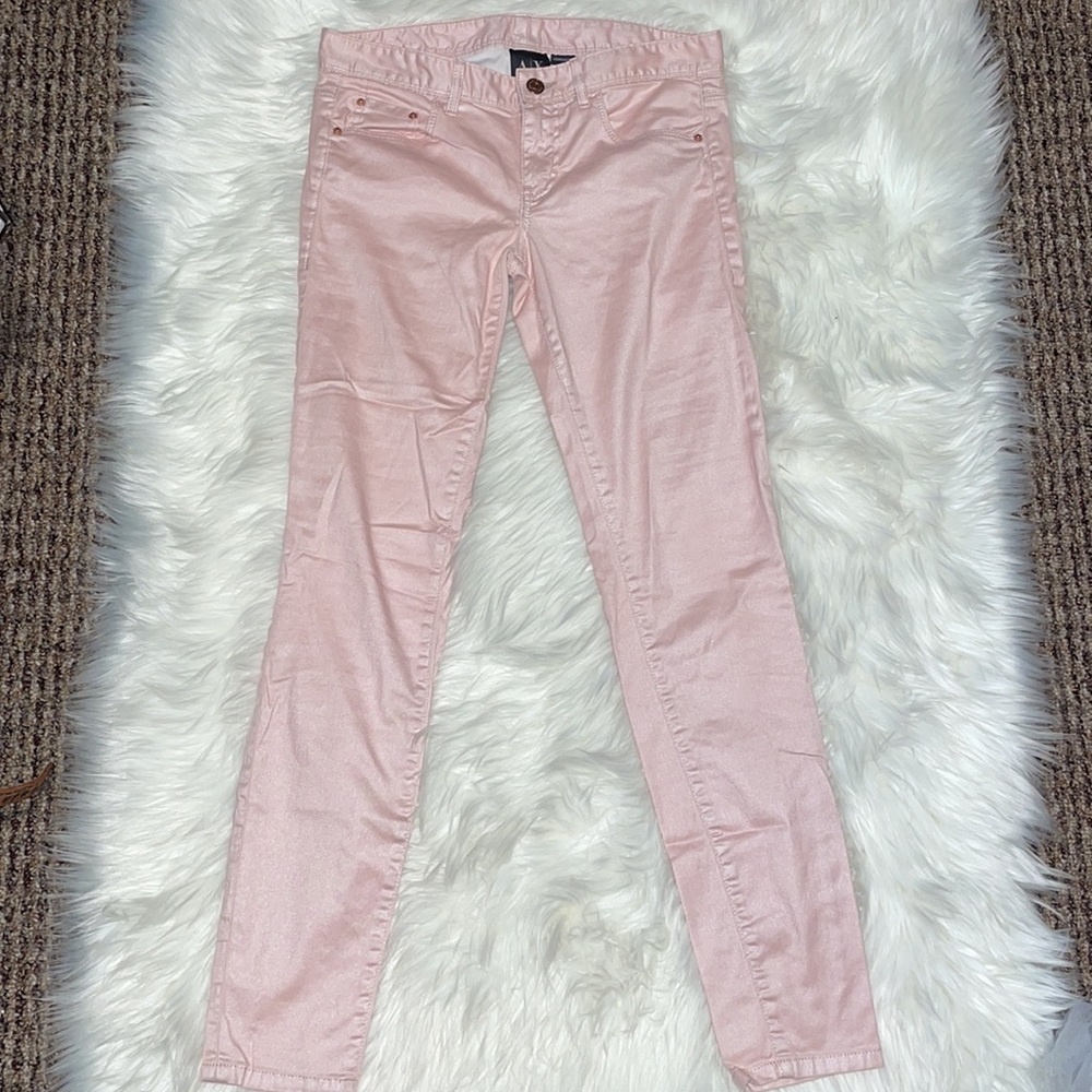 Armani Exchange Light Pink Women's Slim Pants